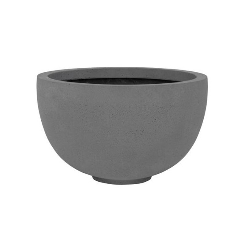 Keramické květináče - Miska kutalá PETER S fiberstone šedá 20cm