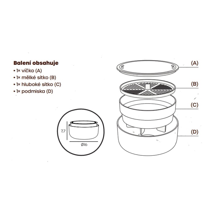 Miska na naklíčení MICROGREENS sl.kost s kávovou sedlinou 16cm-0