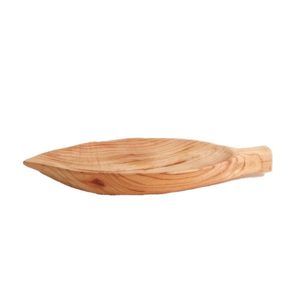 Dřevěné servírovací misky a talíře - Miska ovál 1 rukojeť dřevo přírodní 38cm
