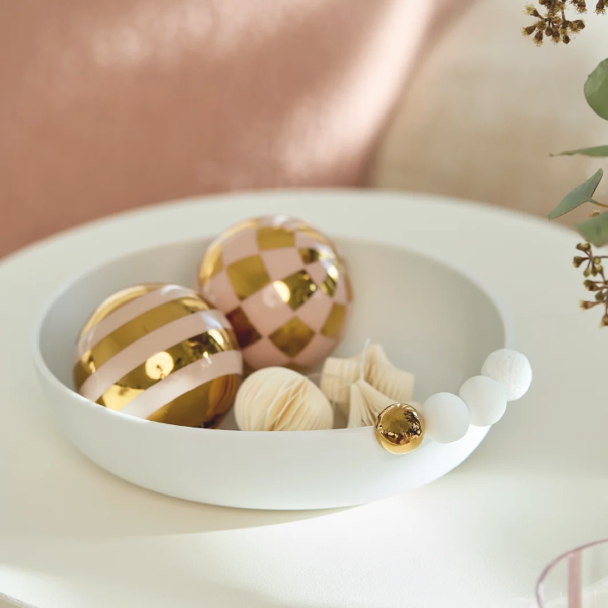 Miska porcelánová se sněhovými koulemi 17,5cm-0