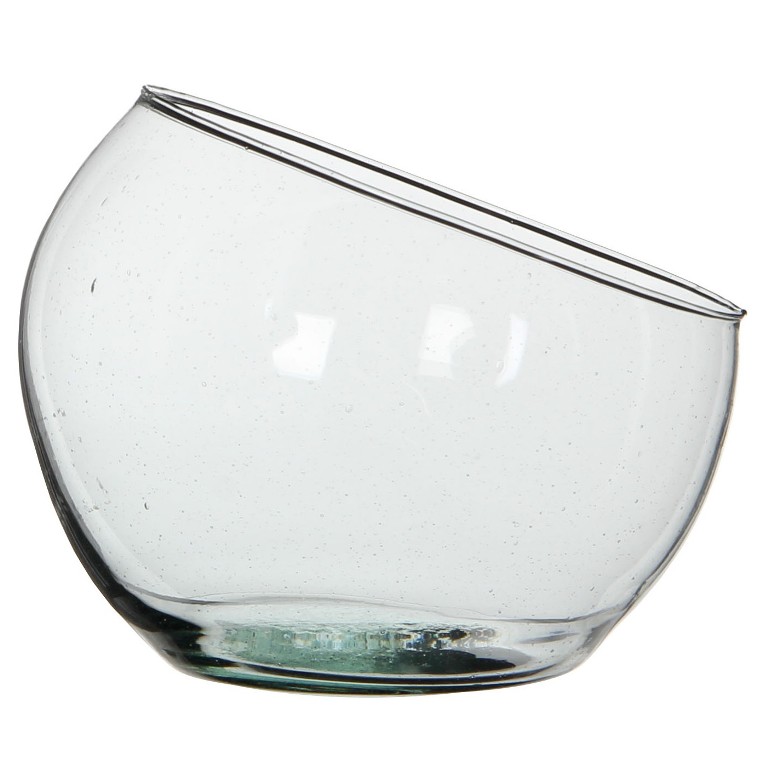 Designové doplňky - Miska skleněná zkosená BOLY 16,5cm