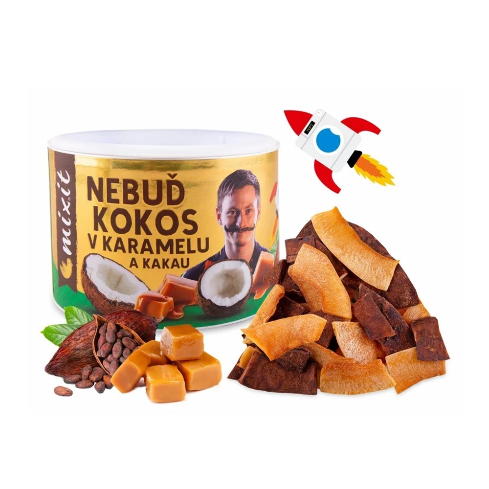 Mixit - Mixit Chipsy kokosové Nebuď kokos v karamelu a kakau 100g