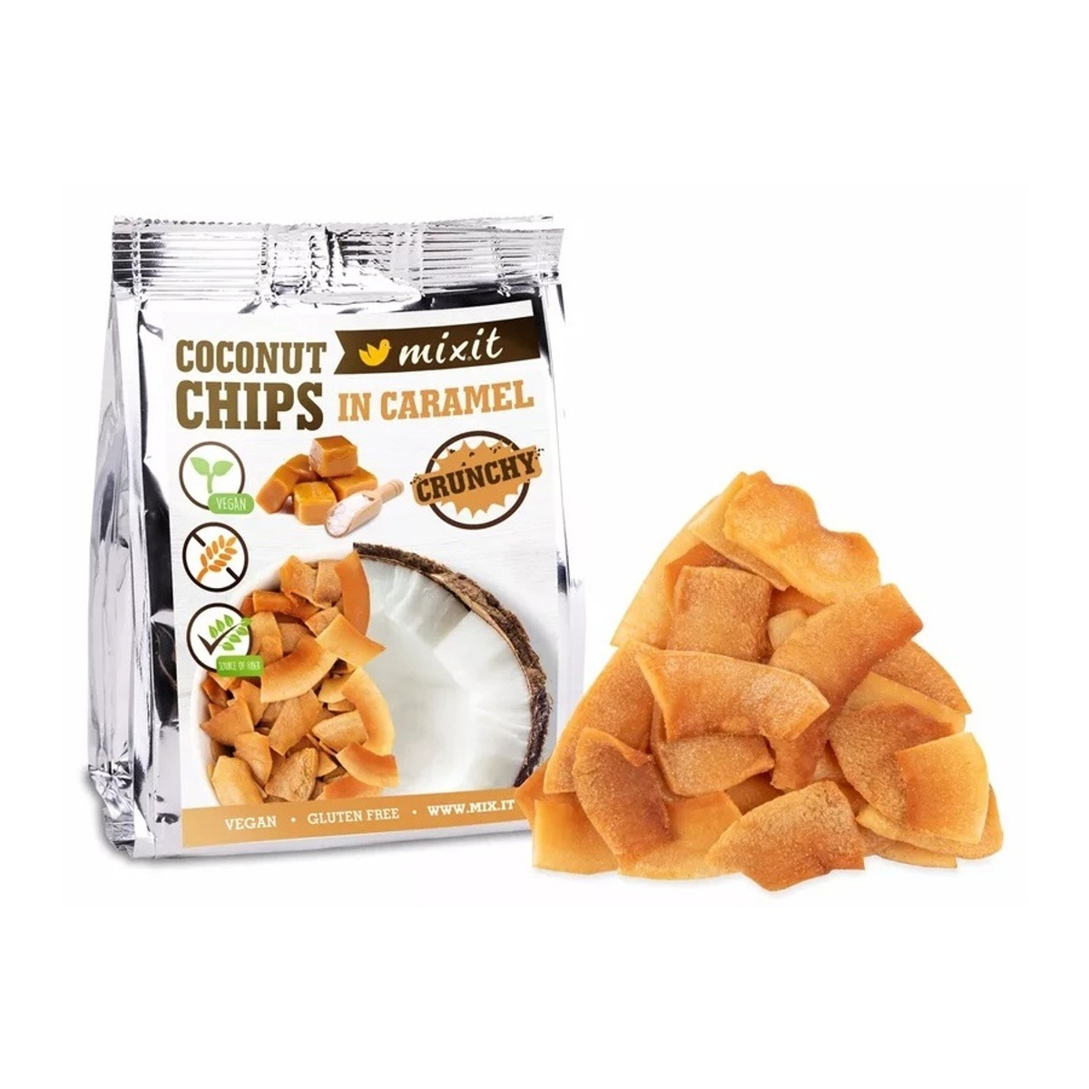Mixit - Mixit Chipsy kokosové s karamelem 60g