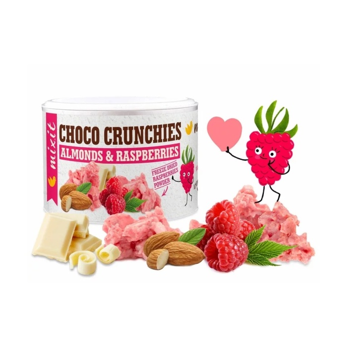 Mixit - Mixit Crunchies - Malinové čokohrudky s mandlemi 140g