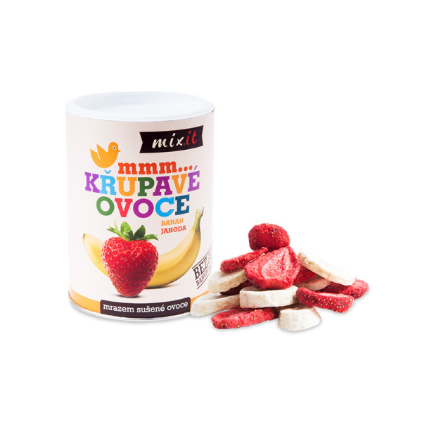 Mixit - Mixit křupavé ovoce Banán a Jahoda 80g