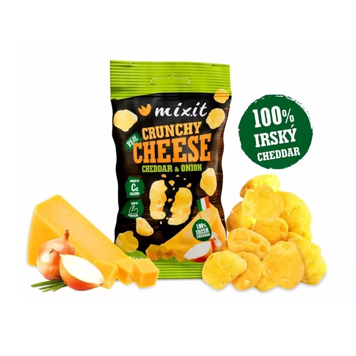 Mixit - Mixit křupavý sýr do kapsy - irský čedar a cibule 20g