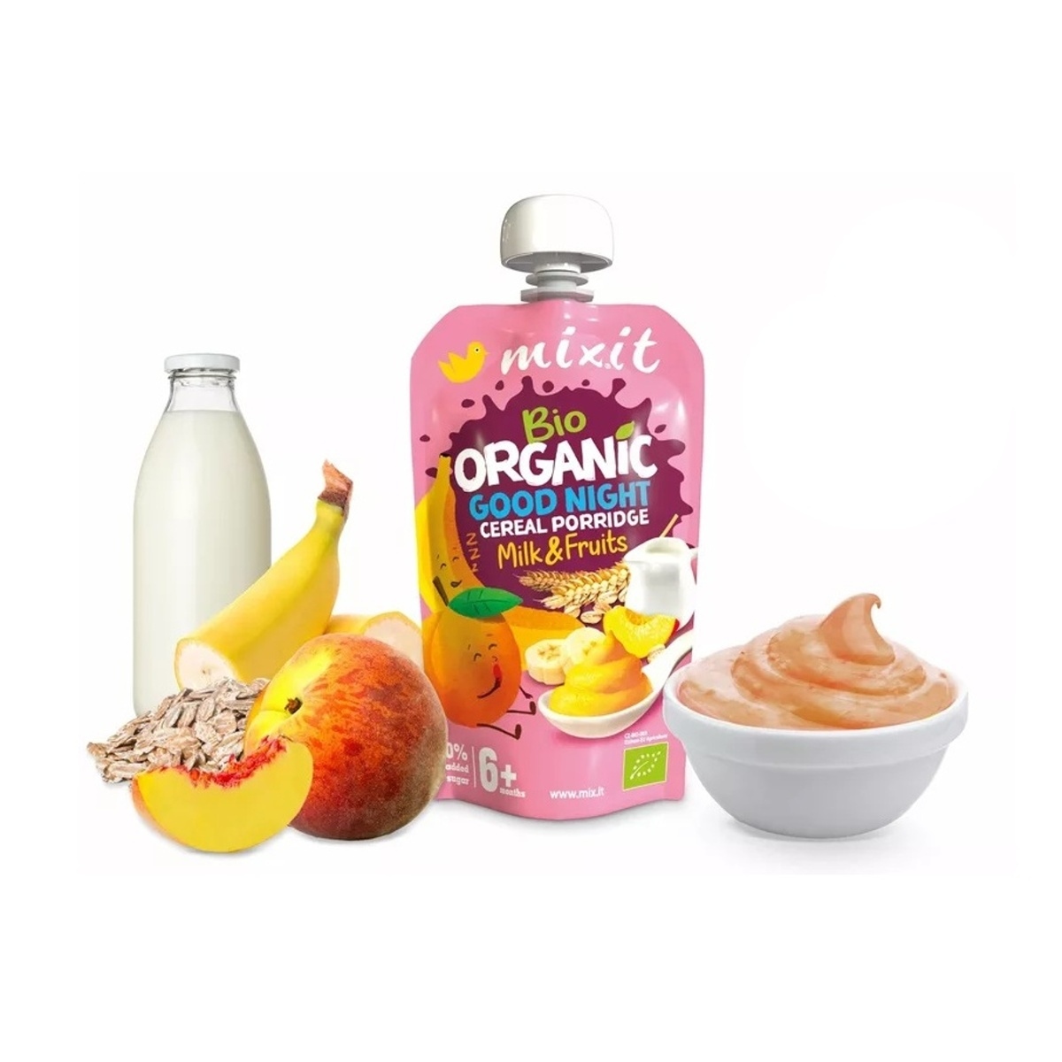 Mixit - Mixit ovocná kaše v kapsičce GOOD NIGHT mléko a ovoce 110g
