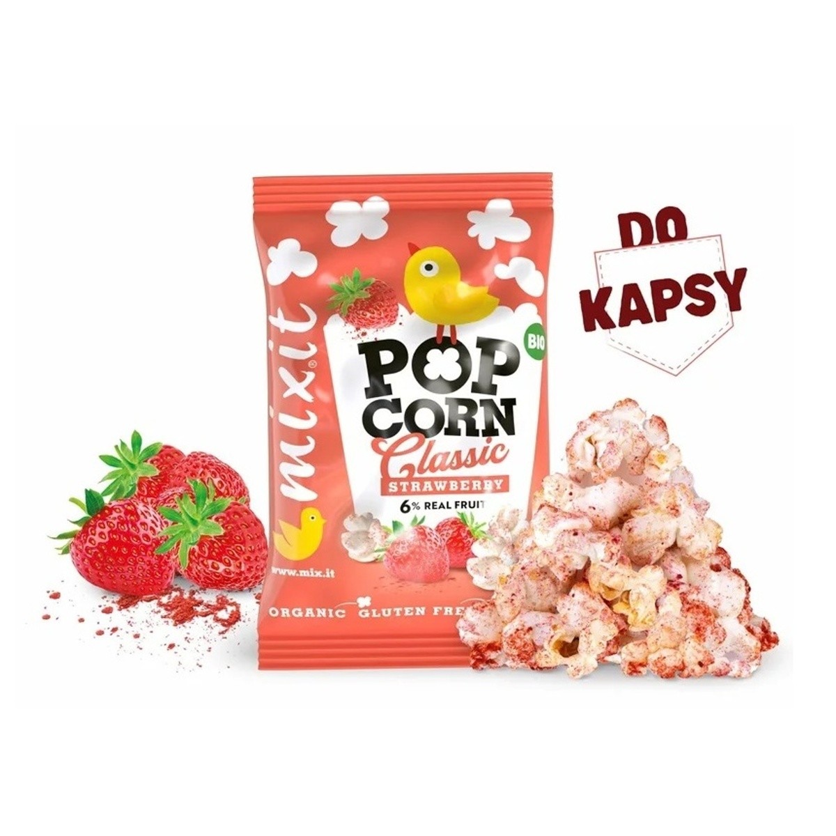 Mixit - Mixit Popcorn CLASSIC do kapsy jahoda 13g