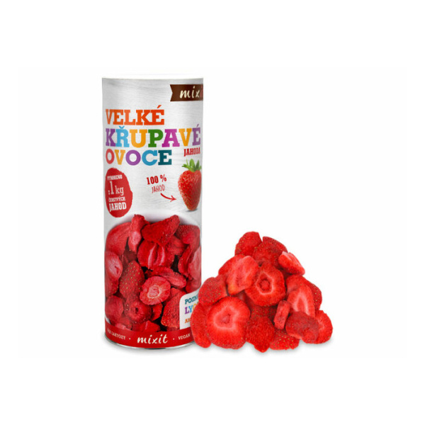Sušené ovoce a plody - Mixit Velké křupavé ovoce Jahoda 100g