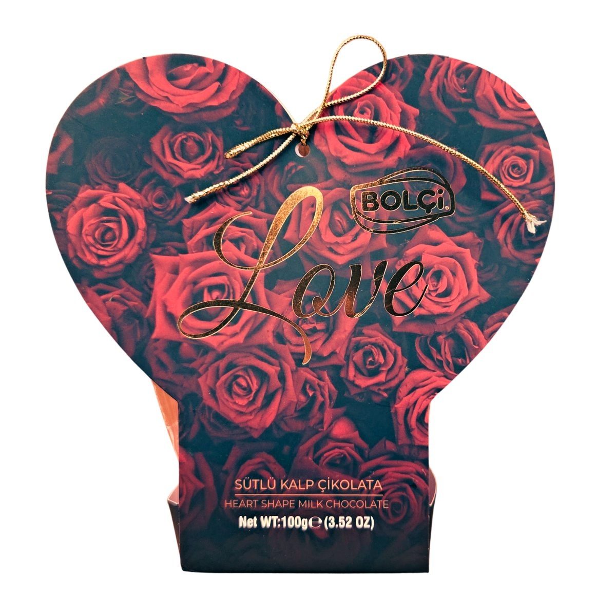 Čokoládové pochoutky - Mléčná čokoláda BOLCI Heart Red Roses 100g