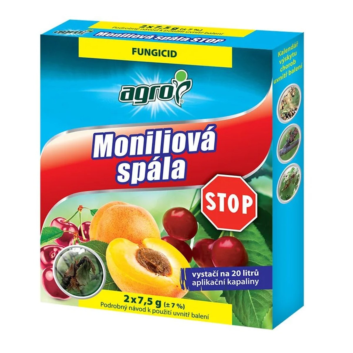 Přípravky proti houbovým chorobám - Moniliová spála STOP 2x7,5g
