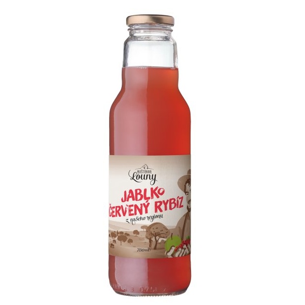 Sirupy, koncentráty, mošty - Mošt jablko-červený rybíz 750ml