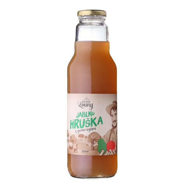 Sirupy, koncentráty, mošty - Mošt jablko-hruška 750ml Moštárna Louny