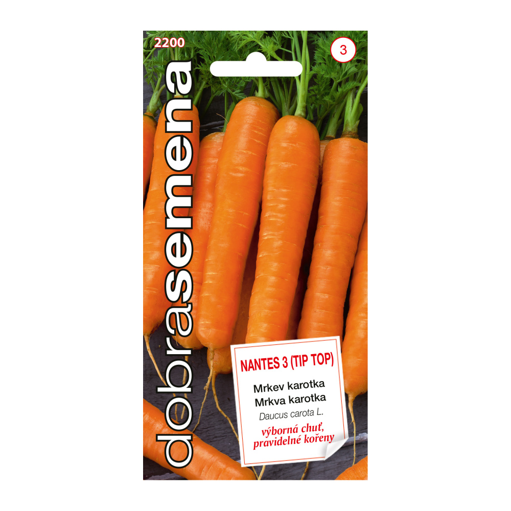 Osivo zeleniny - Mrkev karotka Nantes 3 (Tip Top) (DS)