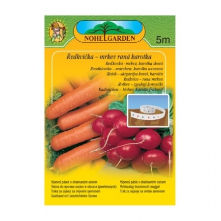 Výsevní pásky - Mrkev Naomi, ředkvička Lada/Stela výsevný pásek 5m