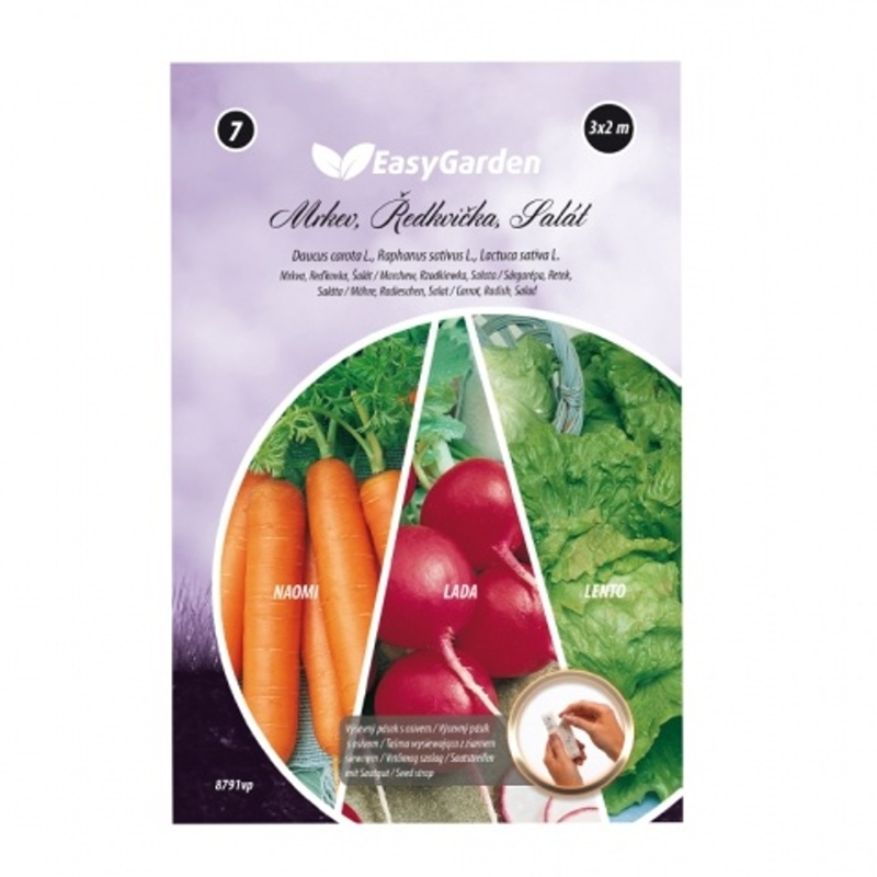 Výsevní pásky - Mrkev, ředkvička, salát výsevní pásek