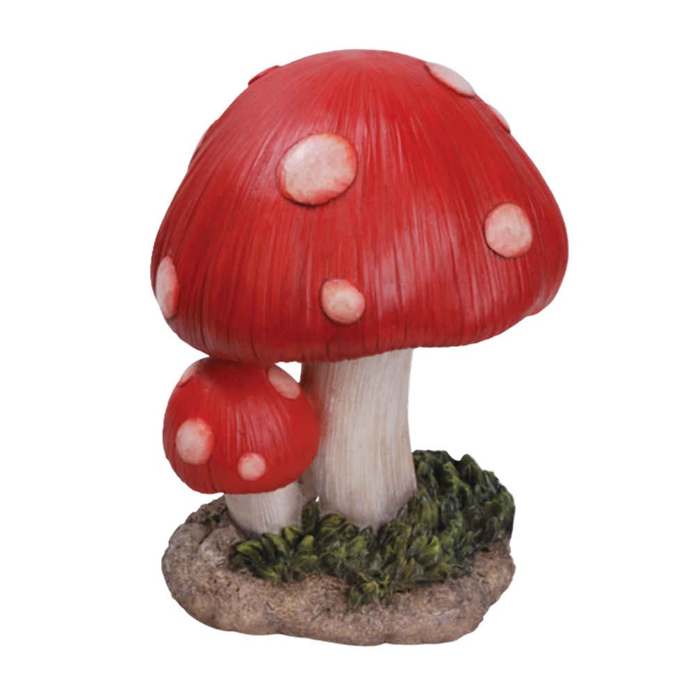 Doplňky do zahrady - Muchomůrka červená dvojice polyresinová 27cm