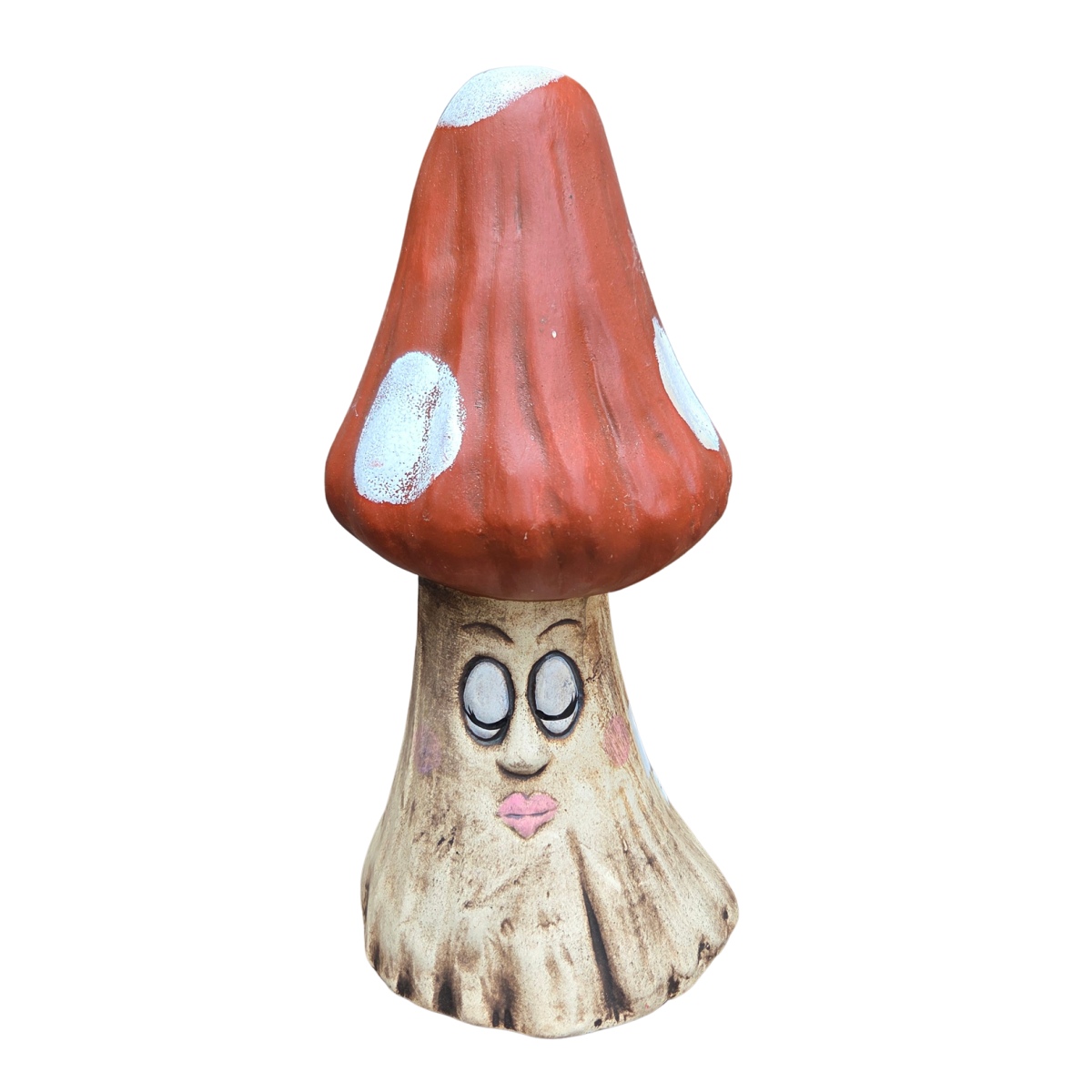 Doplňky do zahrady - Muchomůrka s obličejem keramická