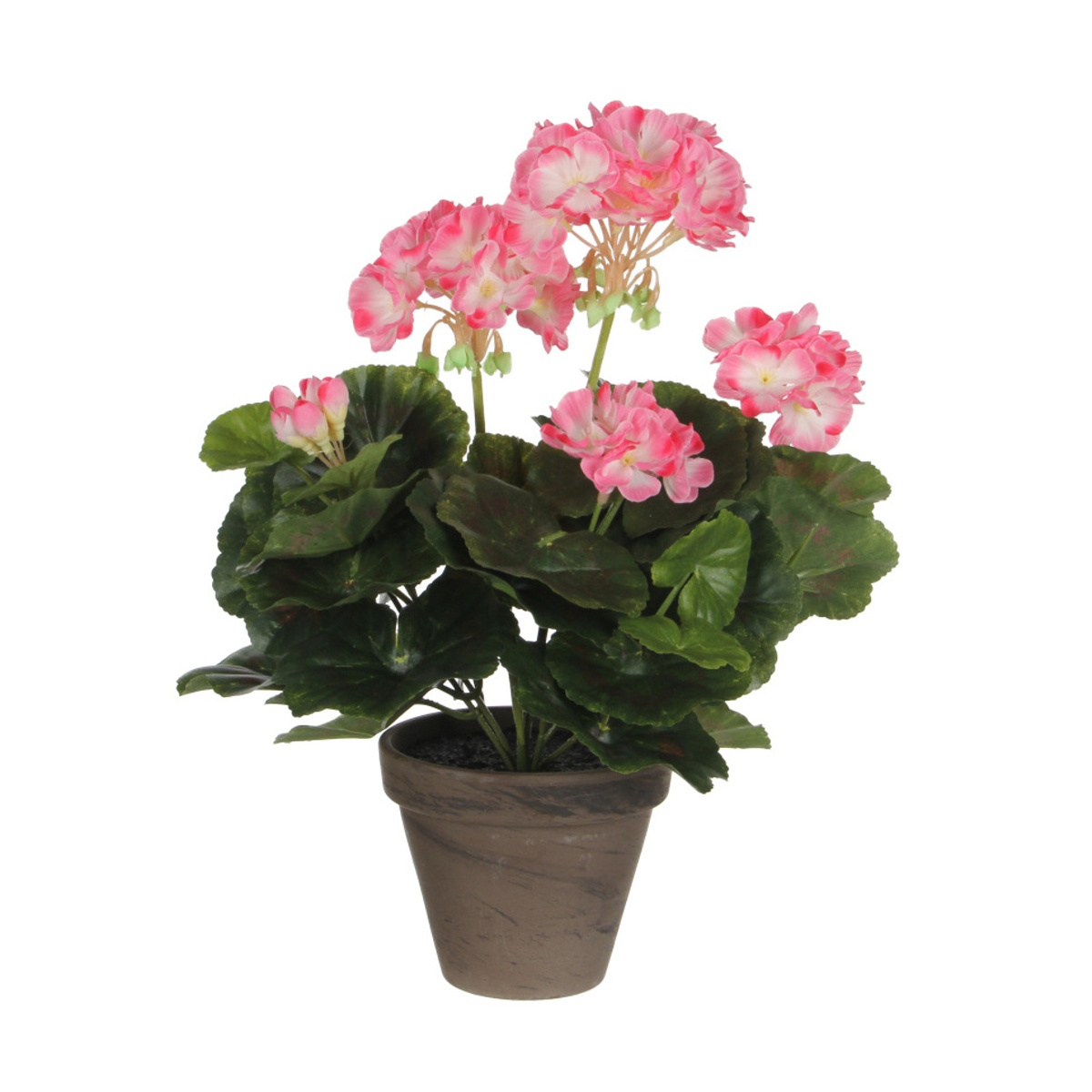 Jarní umělé květiny - Muškát hrnkový umělý růžový 34cm