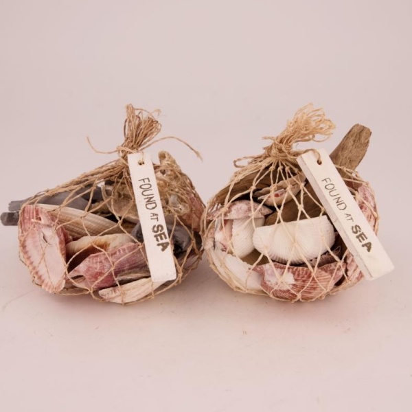 Designové doplňky - Mušle síťka mix barevný