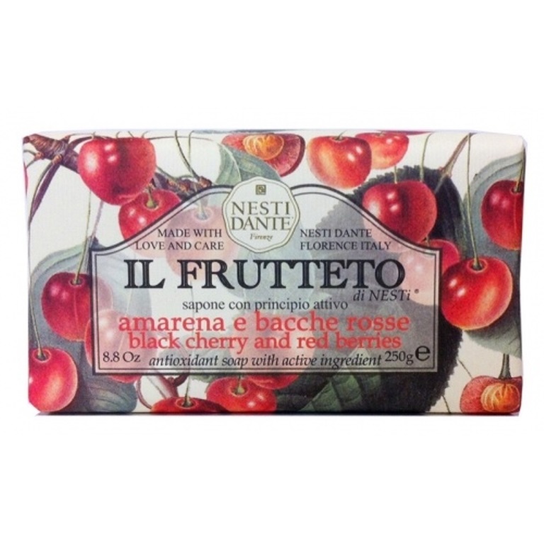 Tuhá mýdla - Mýdlo IL FRUTTETO Black Cherry & Red Berries 250g