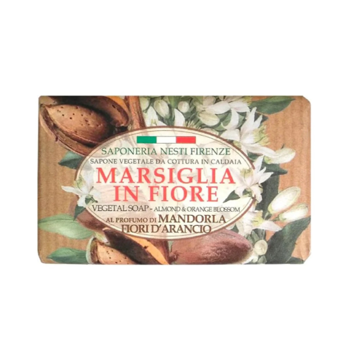 Tuhá mýdla - Mýdlo MARSIGLIA IN FIORE Almond & Orange Blossom 125g