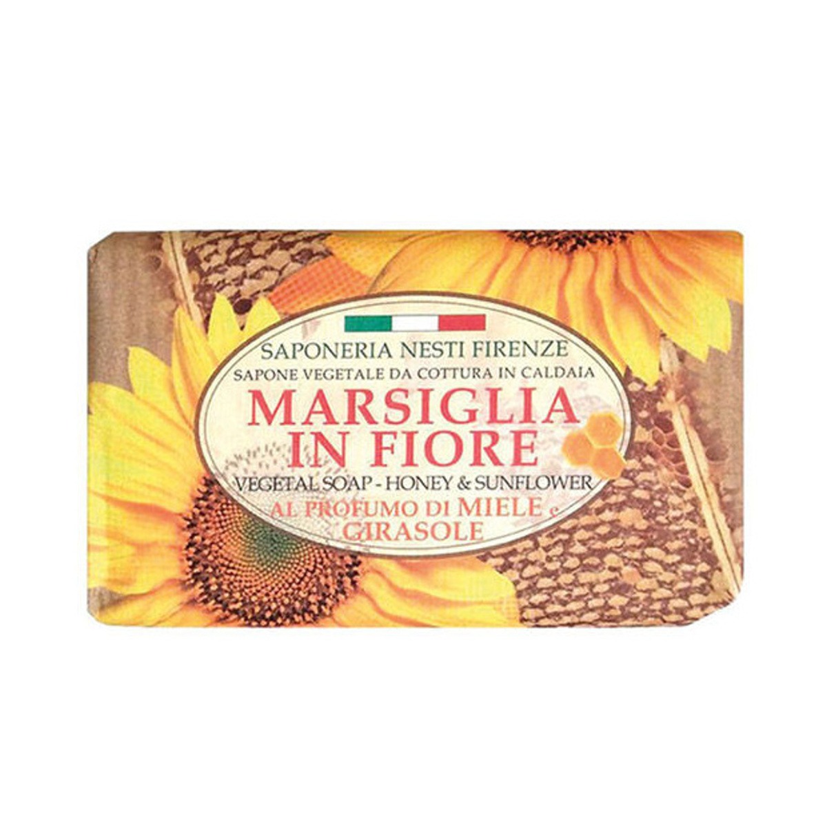 Tuhá mýdla - Mýdlo MARSIGLIA IN FIORE Honey & Sunflower 125g