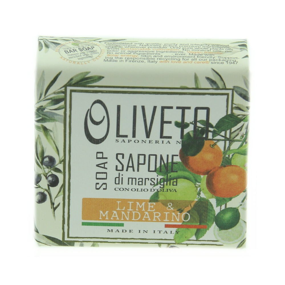Tuhá mýdla - Mýdlo OLIVETO Lime & Mandarino 200g