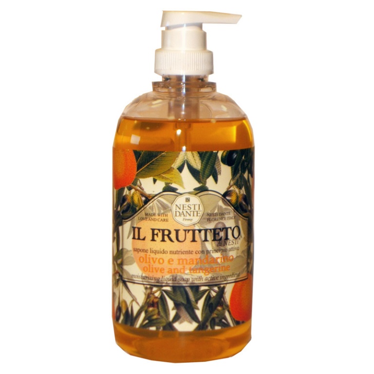 Tekutá mýdla a gely - Mýdlo s pumpičkou IL FRUTTETO Olive & Tangerine 500ml