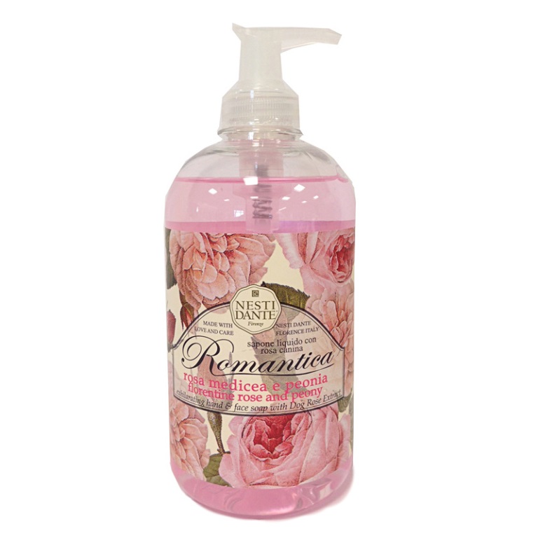 Tekutá mýdla a gely - Mýdlo s pumpičkou ROMANTICA Rose & Peony 500ml