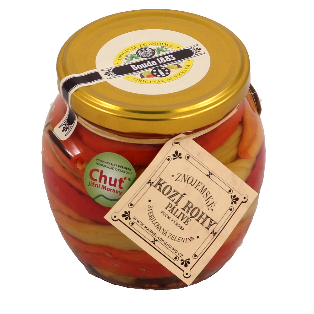 Zeleninové pochoutky - Nakládané kozí rohy pálivé 380g