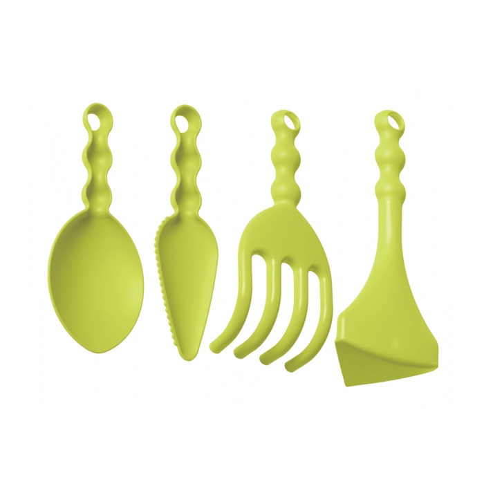 Dětské zboží - Nářadí dětské plastové zelené sada 4ks