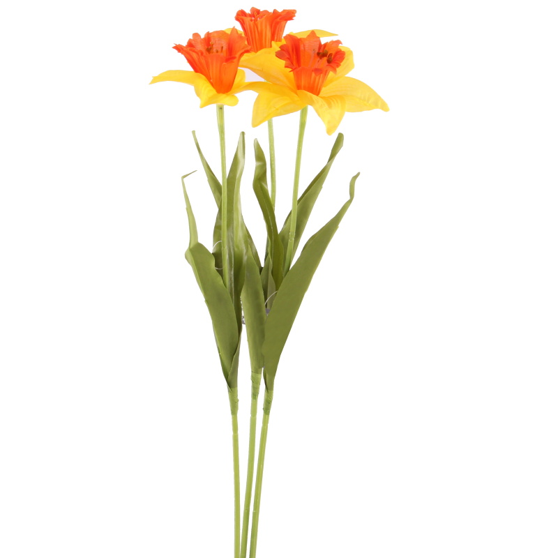 Narcis BERNEY umělý žluto-oranžový 59cm-0