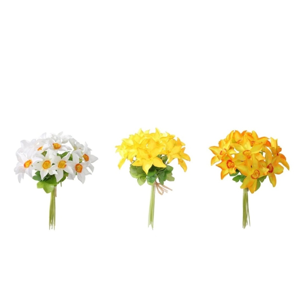 Jarní umělé květiny - Narcis svazek umělý mix 20cm