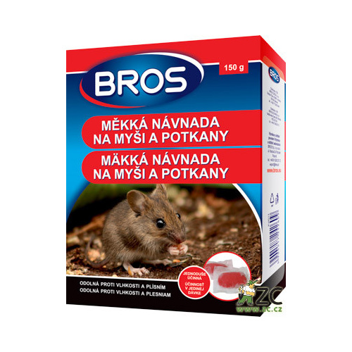 Zahradní chemie - Nástraha měkká na myši, potkany BROS 150g