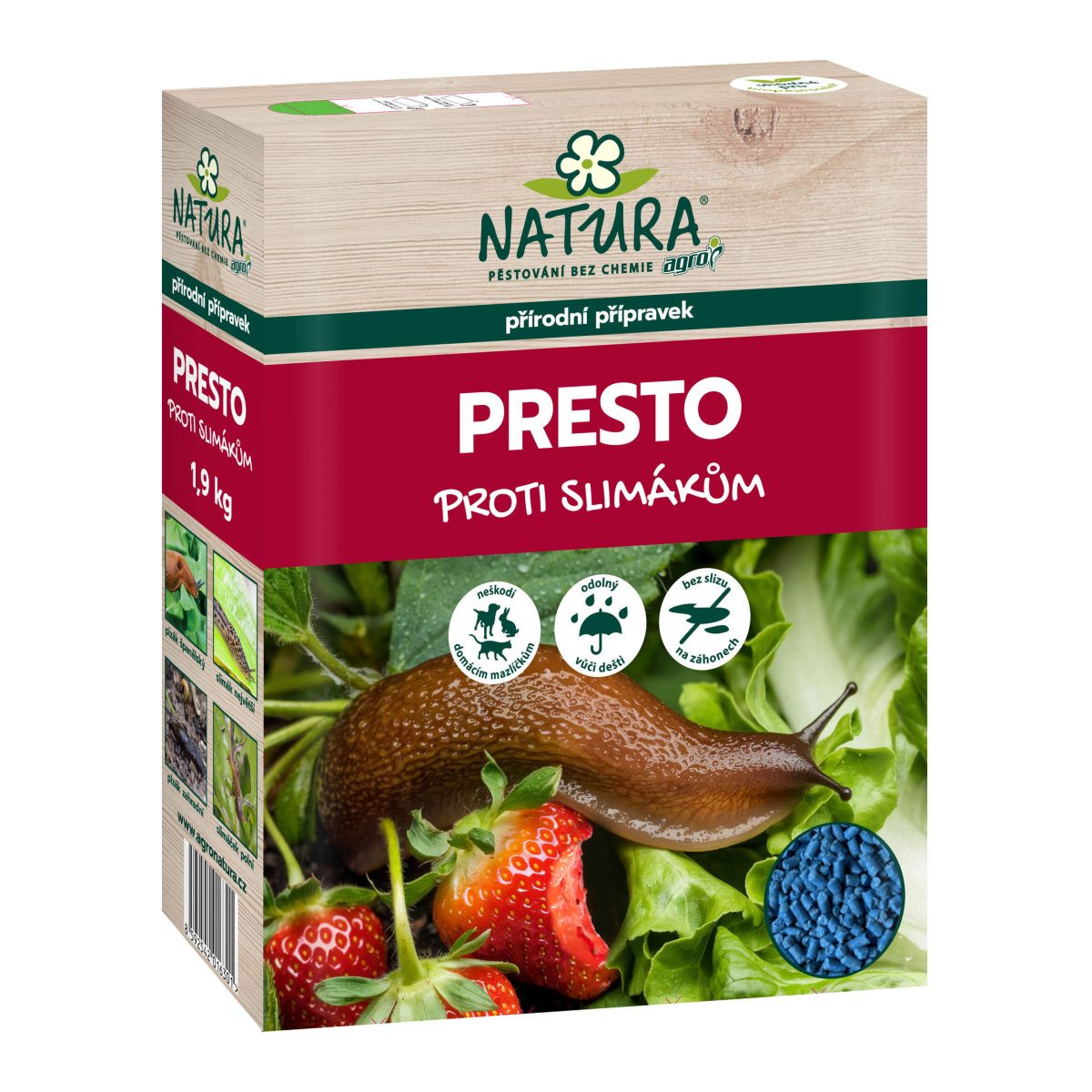 Přípravky proti škůdcům - NATURA Presto na slimáky a plzáky 1,9g