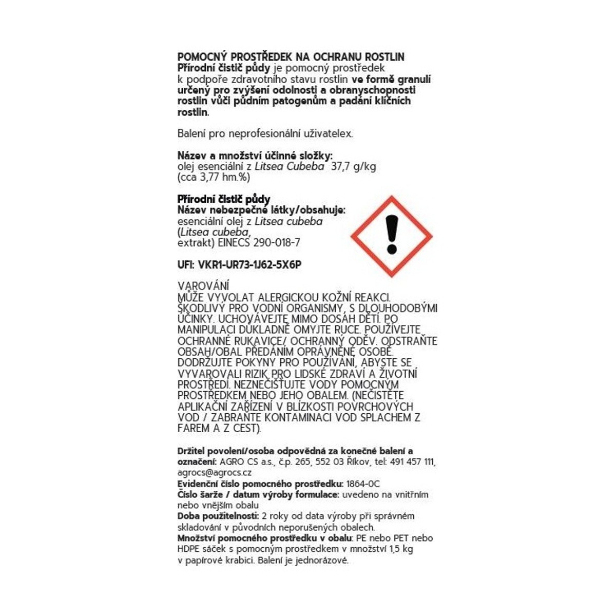 NATURA Přírodní čistič půdy 1,5kg-0