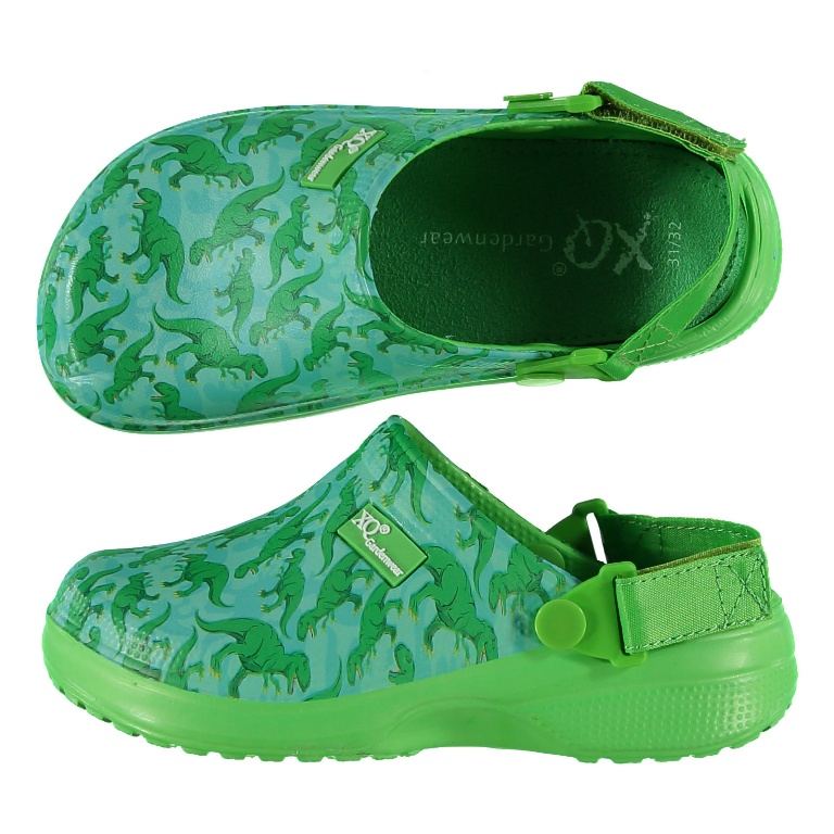 Holinky a zahradní obuv - Nazouváky chlapecké s dinosaury velikost 22/24