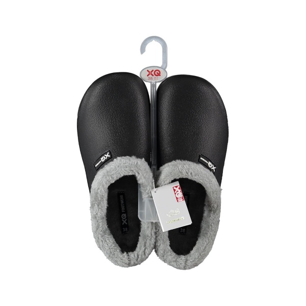 Holinky a zahradní obuv - Nazouváky dámské s kožešinou černé vel.37