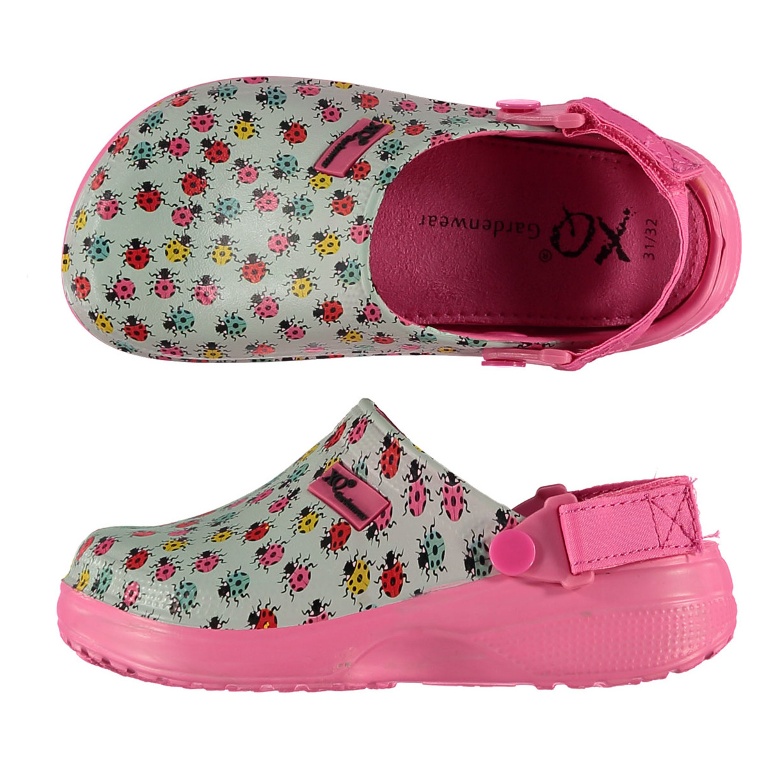 Holinky a zahradní obuv - Nazouváky dívčí s beruškami velikost 22/24