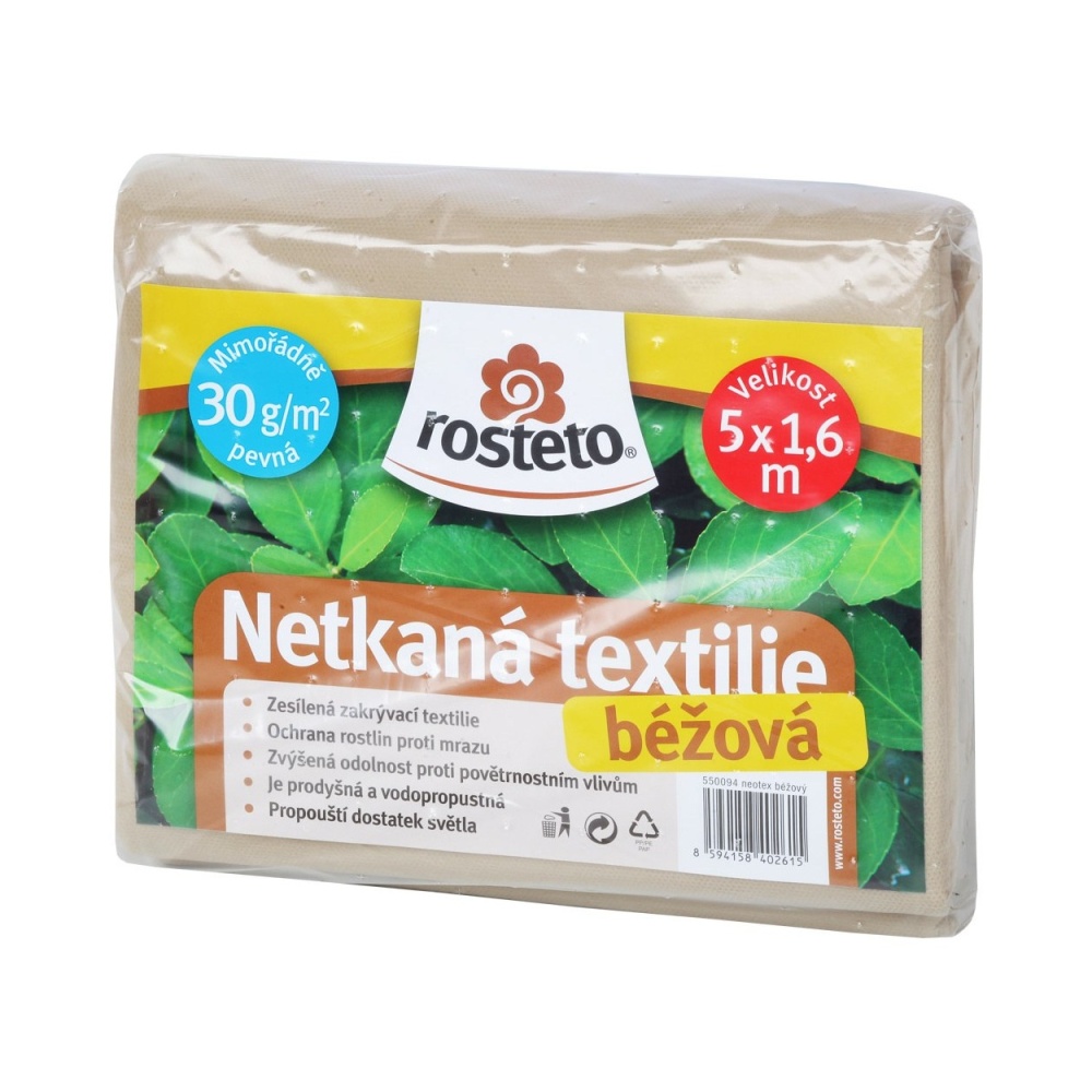 Fólie, textilie a plachty - Neotex béžový 5x1,6m netkaná textilie