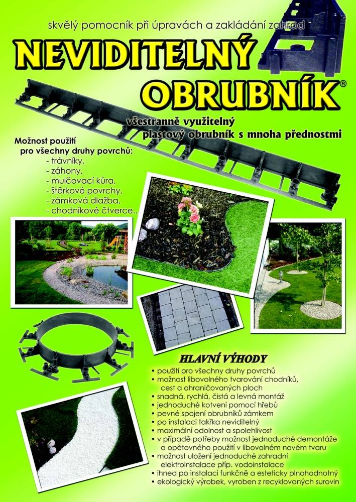 Neviditelný obrubník zahradní 60x1000mm-1
