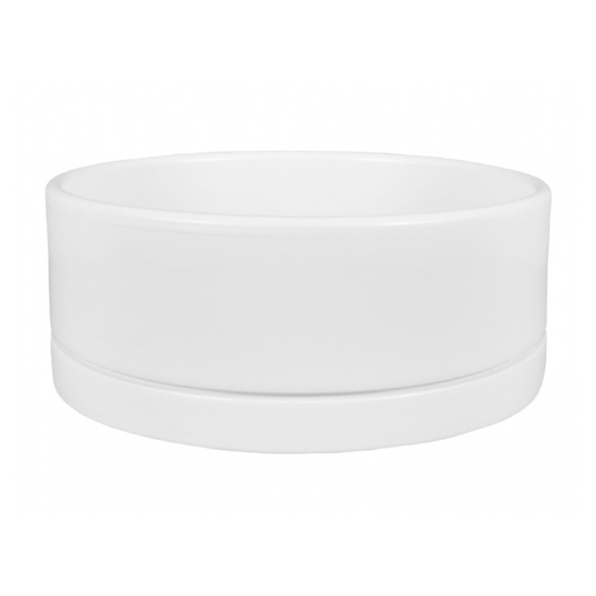 Keramické obaly - Nízký keramický obal ADONIS PALETE matný bílý 18cm