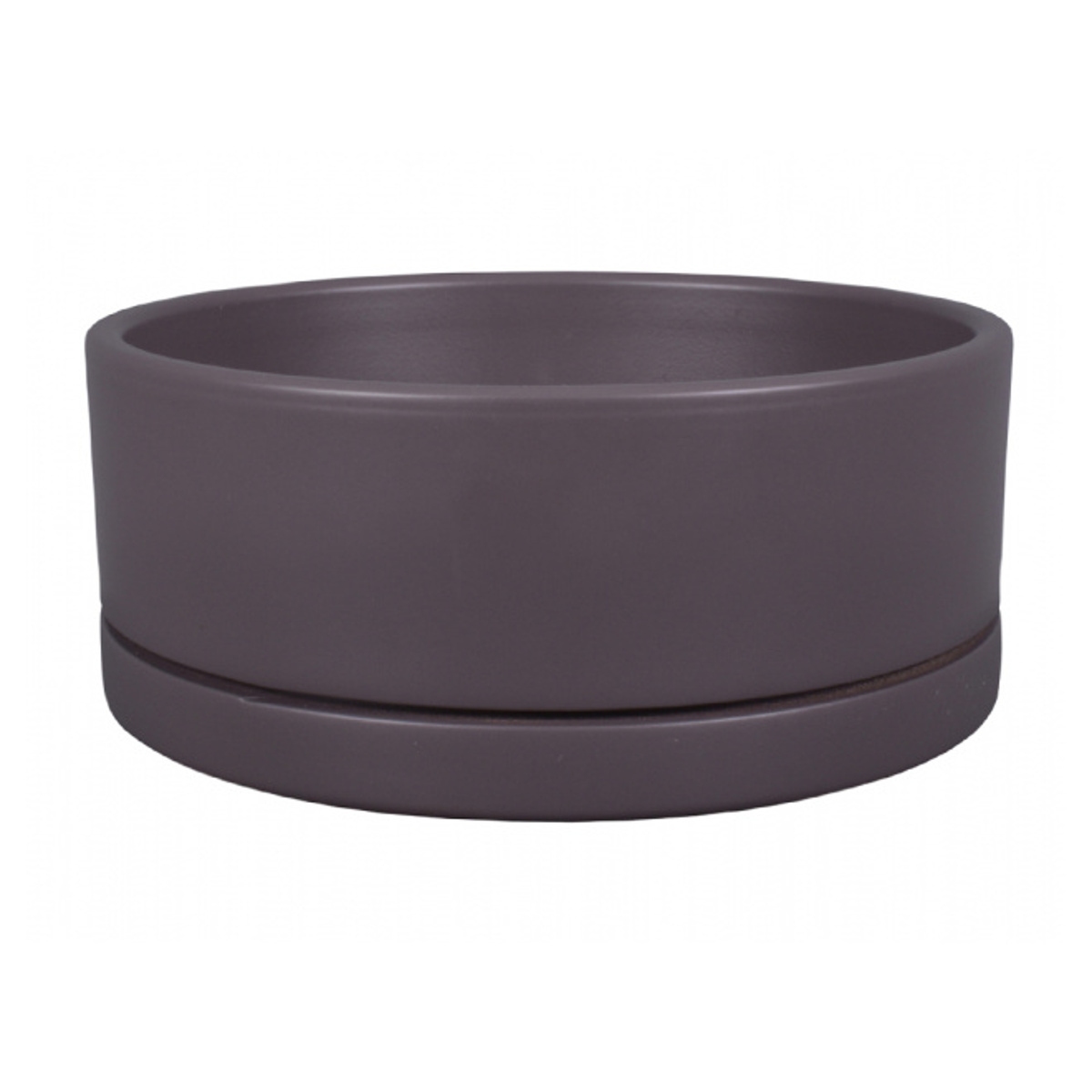 Keramické obaly - Nízký keramický obal ADONIS PALETE matný tm.šedý 22cm