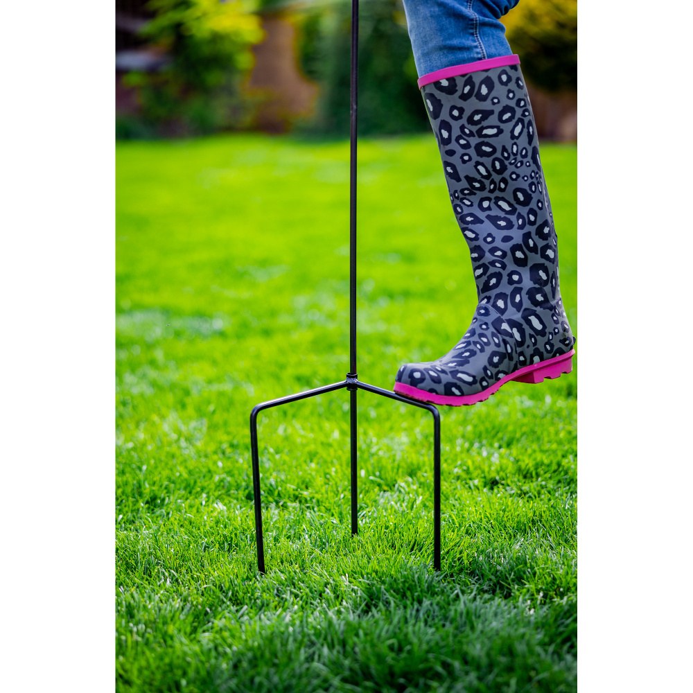 Noha přídavná dvojitá k zápichu kovová černá 26cm-0