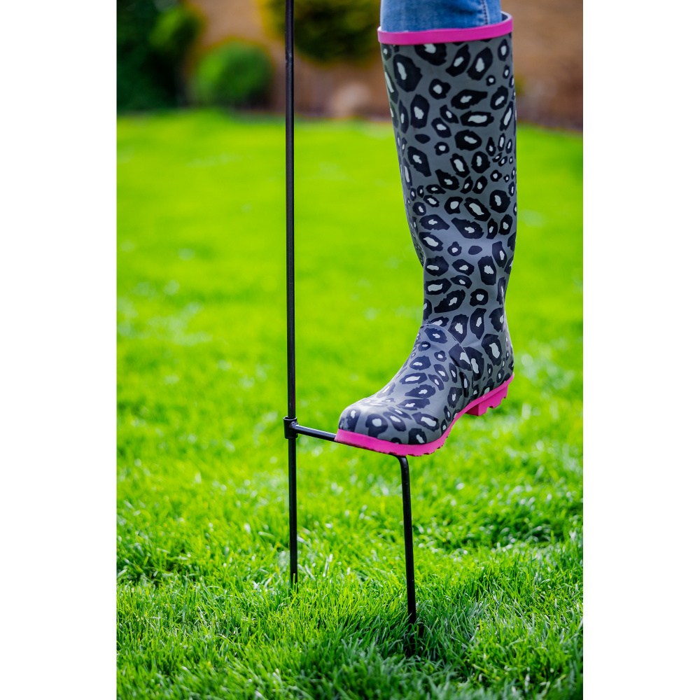 Noha přídavná jednoduchá k zápichu kovová černá 26cm-0