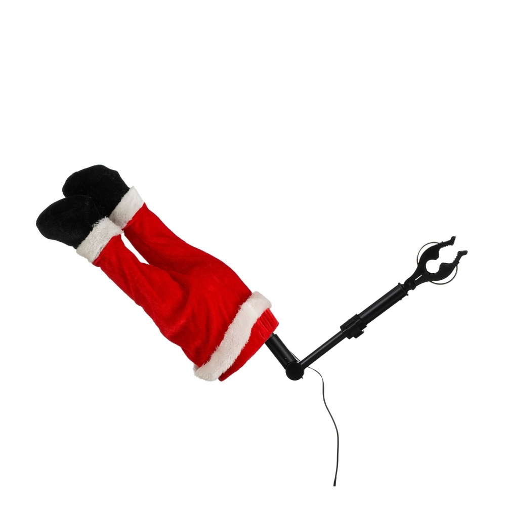 vánoční doplňky - Nohy Santa Clause na klipu, 35cm