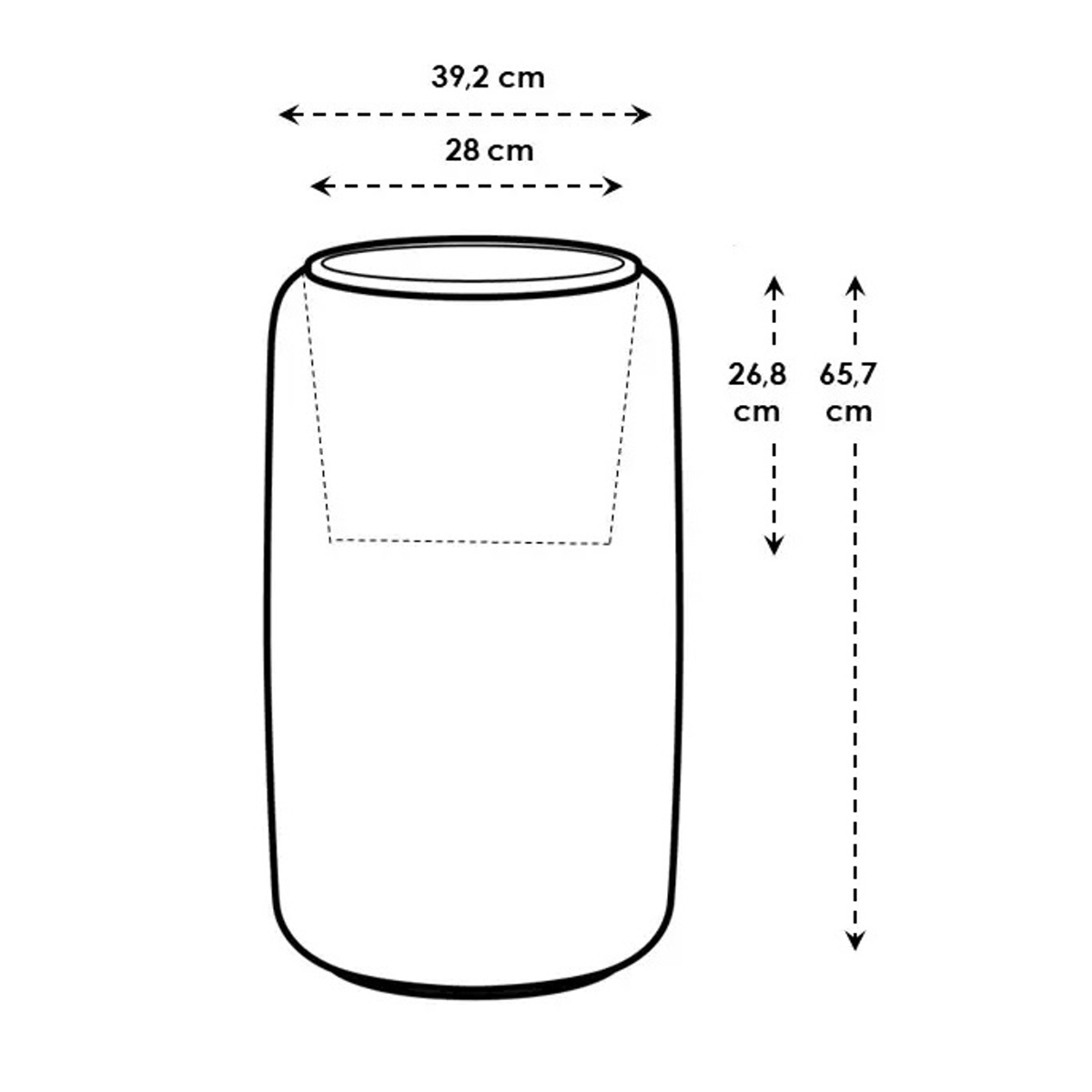 Obal Amber Beads Large bílý 66x39cm-2