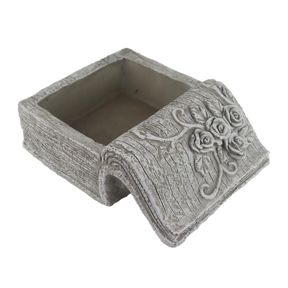 Obaly z ostatních materiálů - Obal cementová kniha s růží 25,5x19cm