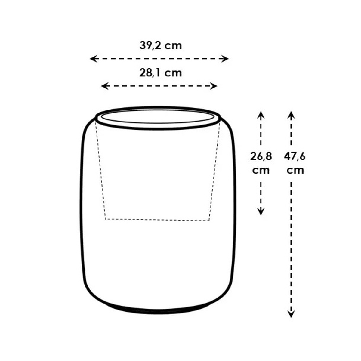 Obal ELHO Amber Beads Medium bílý 48x39cm-2